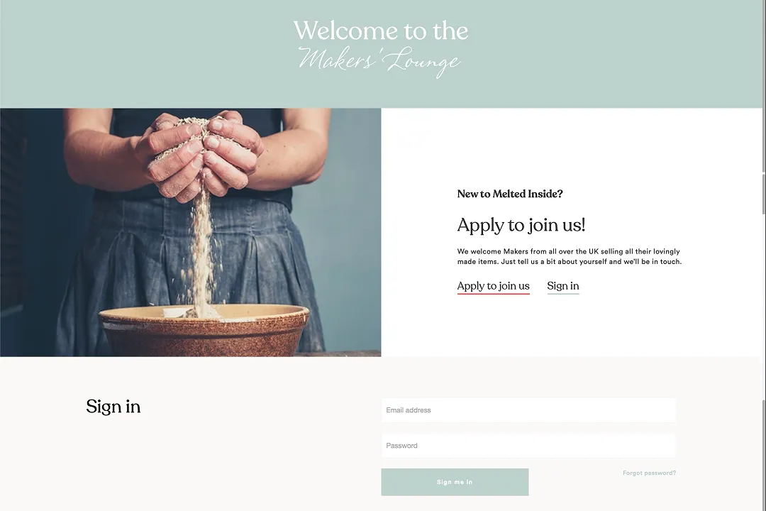 Independent Maker vendor storefront page under the marketplace