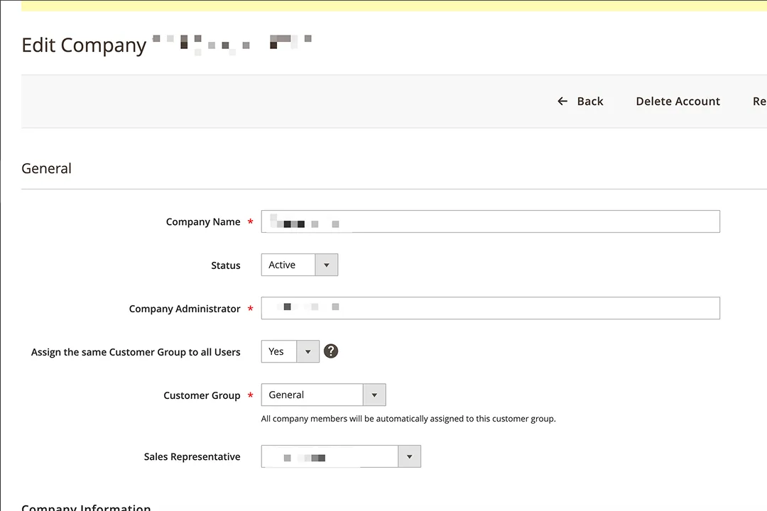 Magento extended with company accounts, approval workflows and requisition handling