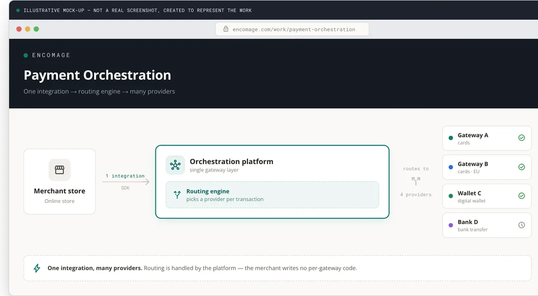 Одна інтеграція — усі способи оплати: платформа оркестрації платежів, побудована з нуля