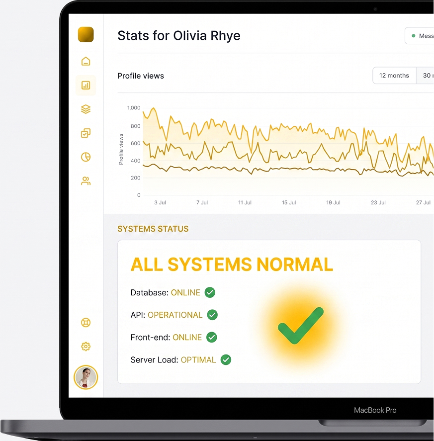 Dashboard mockup